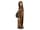 Detailabbildung: Spätgotische Schnitzfigur einer heiligen Nonne mit Buch und drei Kronen als Attribut