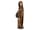Detailabbildung: Spätgotische Schnitzfigur einer heiligen Nonne mit Buch und drei Kronen als Attribut