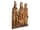 Detailabbildung: Spätgotisches Schnitzrelief mit Darstellung dreier nebeneinander stehender Heiliger Bischöfe