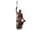 Detailabbildung: Allegorische Schnitzfigur einer Schildträgerin mit Lanze