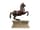 Detail images: Kleines Renaissance-Bronzepferd auf Marmorsockel