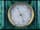 Detailabbildung: Russische Kaminuhr mit Barometer, im Malachitgehäuse