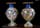 Detailabbildung: Paar Majolika-Vasen, Italien, Pesaro, 19. Jahr?hundert