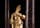 Detail images: Marmortempietto mit vergoldeter Bronzestatue