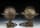 Detail images: Paar Globen auf geschnitzten Holzsockeln