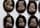 Detailabbildung: Serie von 36 ovalen Cäsarenkopf-Reliefs