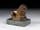 Detailabbildung: Sitzender Löwe in feuervergoldeter Bronze