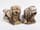 Detailabbildung: Paar seltene italienische romanische Marmor-Portallöwen