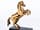 Detailabbildung: Bronzefigur eines springenden Pferdes