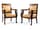 Detailabbildung: Paar lederbezogene Mahagoni-Fauteuils im Empirestil