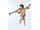 Detailabbildung: Schnitzfigur eines schwebenden Engels mit Posaune