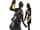 Detailabbildung: Paar französische Girandolen in dunkel patinierter Bronze und Feuervergoldung