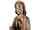 Detailabbildung: Schnitzfigur einer Madonna mit Kind eines oberrheinischen Meisters des 13. Jahrhunderts