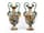 Detailabbildung: Paar große italienische Majolika-Amphorenvasen