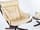 Detail images: Moderner Sessel mit Fußbank im Design des 20. Jahrhunderts der Edition „Frau 