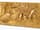 Detailabbildung: Vergoldete Reliefplatte mit antiker Kampfdarstellung