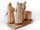 Detailabbildung: Elfenbein-Figurengruppe Mönche bei der Weinlese 