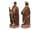 Detail images: Paar Schnitzfiguren der Heiligen Petrus und Paulus