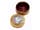 Detail images: Kleine Gold-Lackdose mit Goldmontierung und Miniaturbild zweier geflügelter Eroten