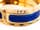Detailabbildung: Ovale Golddose mit Transluzid-Blauemail sowie aufgelegtem Gemälde in Emailmalerei