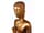 Detail images: Große Bronzefigur einer im Meditationsgestus stehenden Buddha-Schüler-Statue