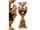 Detailabbildung: Paar große, klassizistische Ziervasen mit Kandelaberbekrönung in Bronze, vergoldet