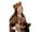 Detailabbildung: Bedeutende, museale Schnitzfigur einer thronenden Madonna mit dem Kind