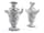 Detailabbildung:  Paar imposante, weiß glasierte Rokoko-Vasen