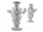 Detail images:  Paar imposante, weiß glasierte Rokoko-Vasen