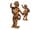 Detailabbildung:  Paar in Lindenholz vollplastisch geschnitzte Puttenfiguren