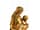 Detailabbildung:  Brozefigurengruppe einer Madonna mit Kind
