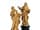 Detailabbildung:  Paar vergoldete Bronzefiguren zweier Evangelisten 