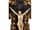 Detailabbildung:  Barocker Corpus Christi in Elfenbein an goldgefasstem Holzkreuz