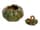 Detail images:  Fayence-Deckeldose in Form eines Kürbisses