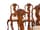 Detail images:  Satz von sechs Barock-Stühlen und zwei Armlehnstühlen