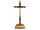 Detailabbildung: Bedeutendes großes Altarkreuz mit Elfenbein-Corpus über vergoldetem Standsockel