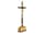 Detailabbildung: Bedeutendes großes Altarkreuz mit Elfenbein-Corpus über vergoldetem Standsockel