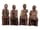 Detailabbildung: Gruppe von vier Sitzfiguren des Typus Unsterblicher Buddha 