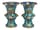 Detail images: Paar Cloisonné-Vasen 