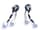 Detail images:  Perl-Ohrhänger mit Brillanten und Saphiren