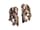 Detailabbildung:  Paar geschnitzte, geflügelte Engelsköpfe an hohen Rocaille-Schnitzereien mit Trauben und Ähren