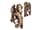 Detailabbildung:  Paar geschnitzte, geflügelte Engelsköpfe an hohen Rocaille-Schnitzereien mit Trauben und Ähren